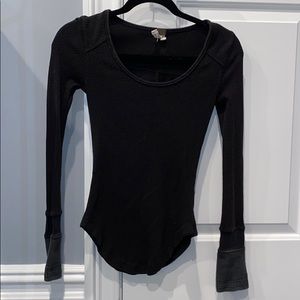 Free people black long sleeve